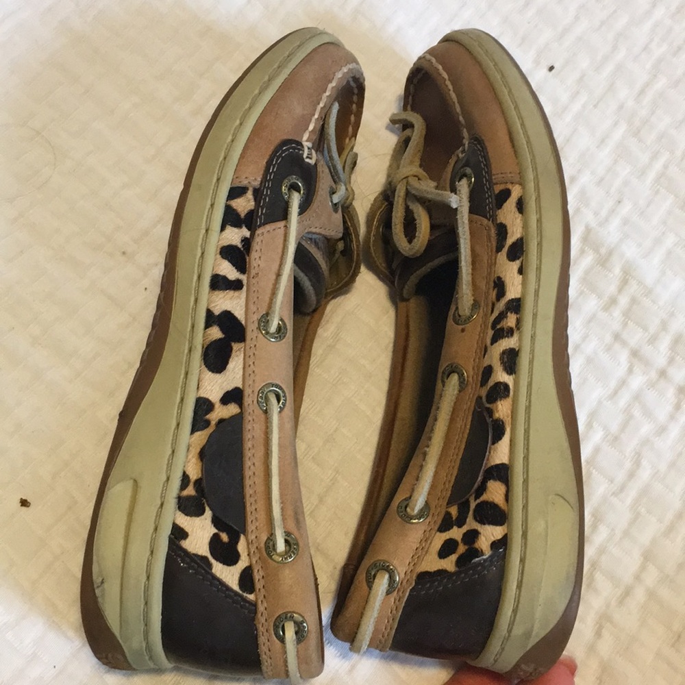 Angelfish Leopard Jacquard Slip On Boat shoe - Picture 8 of 9